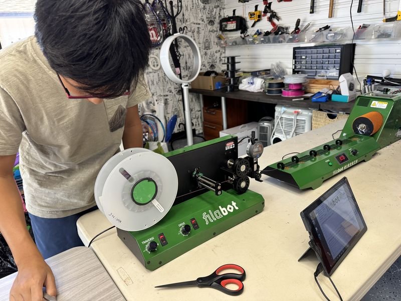 Filabot extruder in operation